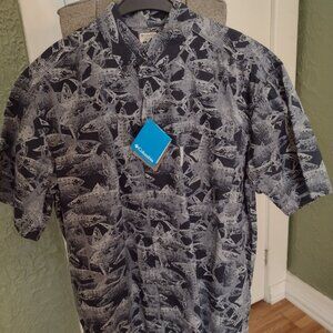 Men's Coumbia Fish Print Short Sleeve Shirt
